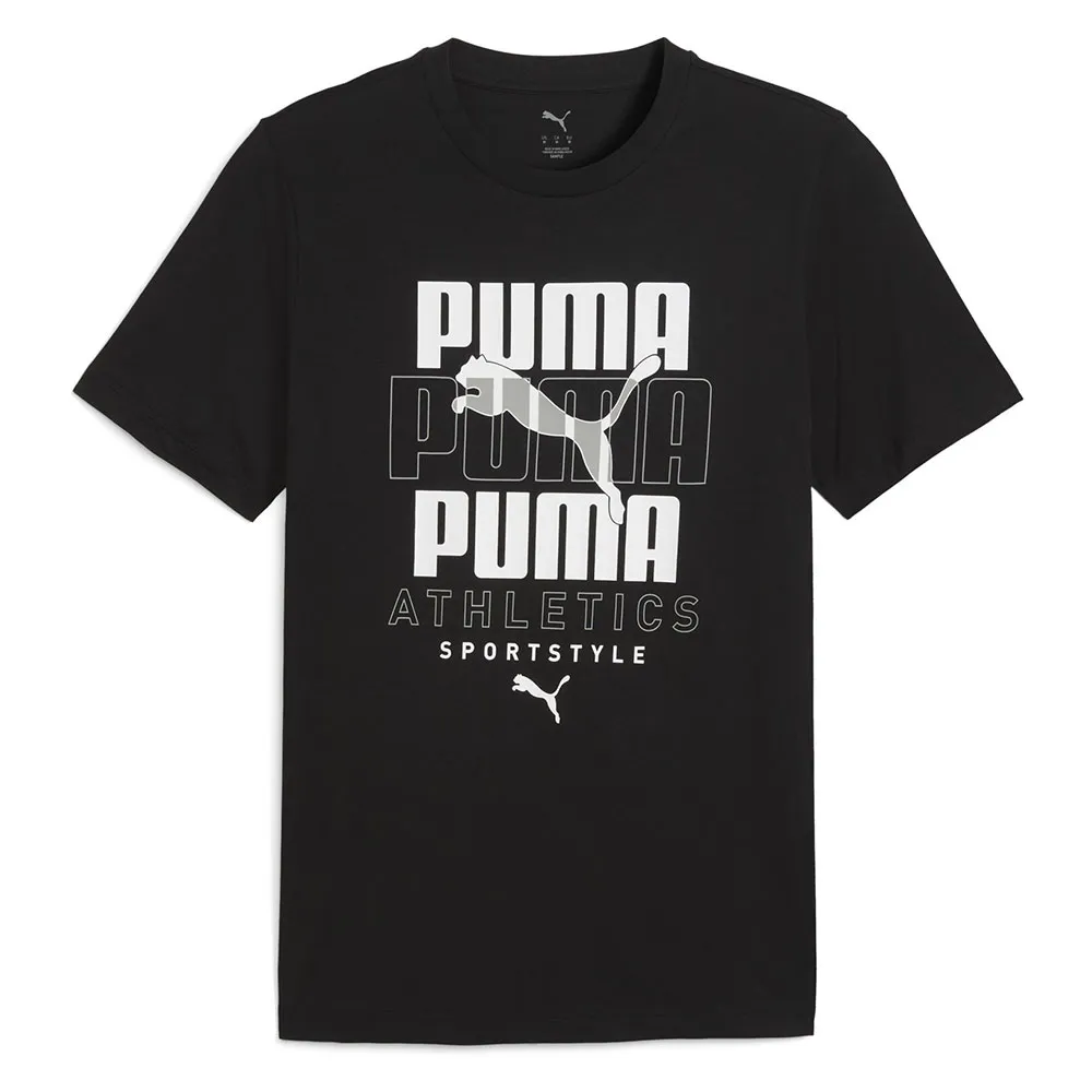 

Футболка с коротким рукавом Puma Graphic Stacked Graphic, черный