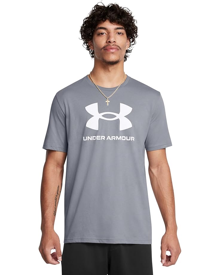 

Футболка Under Armour Sportstyle Logo Short Sleeve T-Shirt, цвет Steel/White