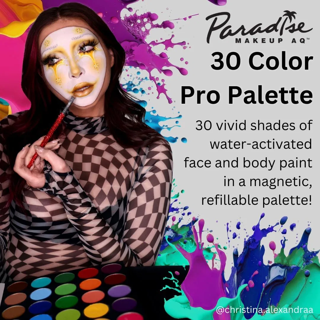 Палитра для лица и тела Mehron Paradise AQ Pro Face Paint 30 цветов мультиколор — фото 3