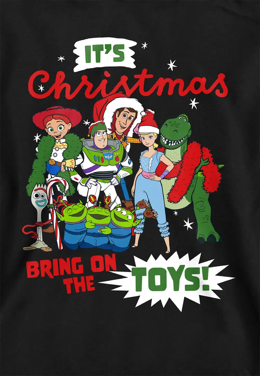Детский худи Toy Story Christmas Group, черный, Disney, черный — фото 2