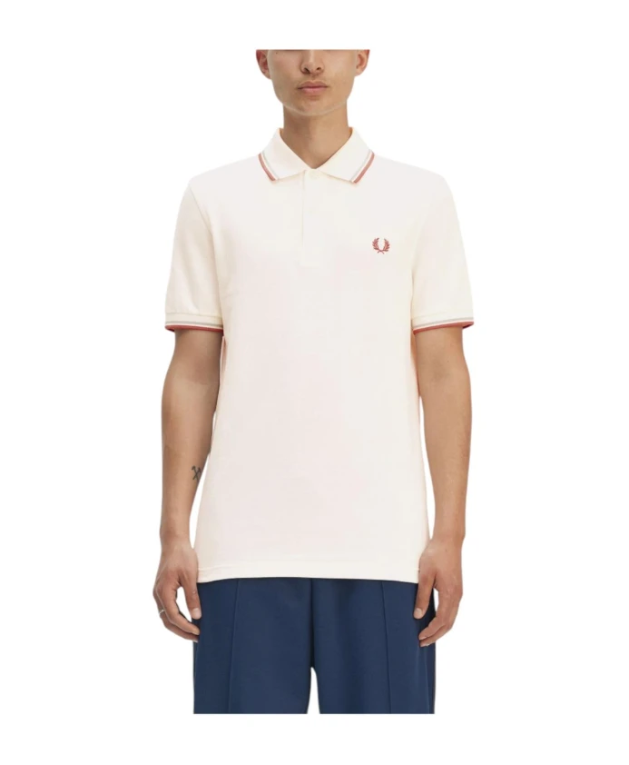 

Футболка-Поло Icons с логотипом в виде лаврового венка. Fred Perry, белый