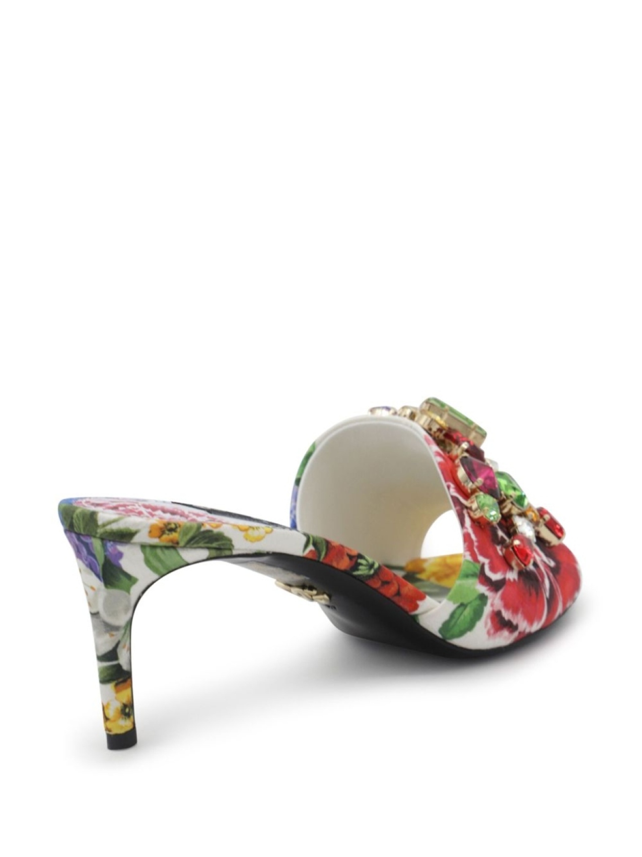 Dolce & Gabbana мюли с цветочным декором, красный — фото 3