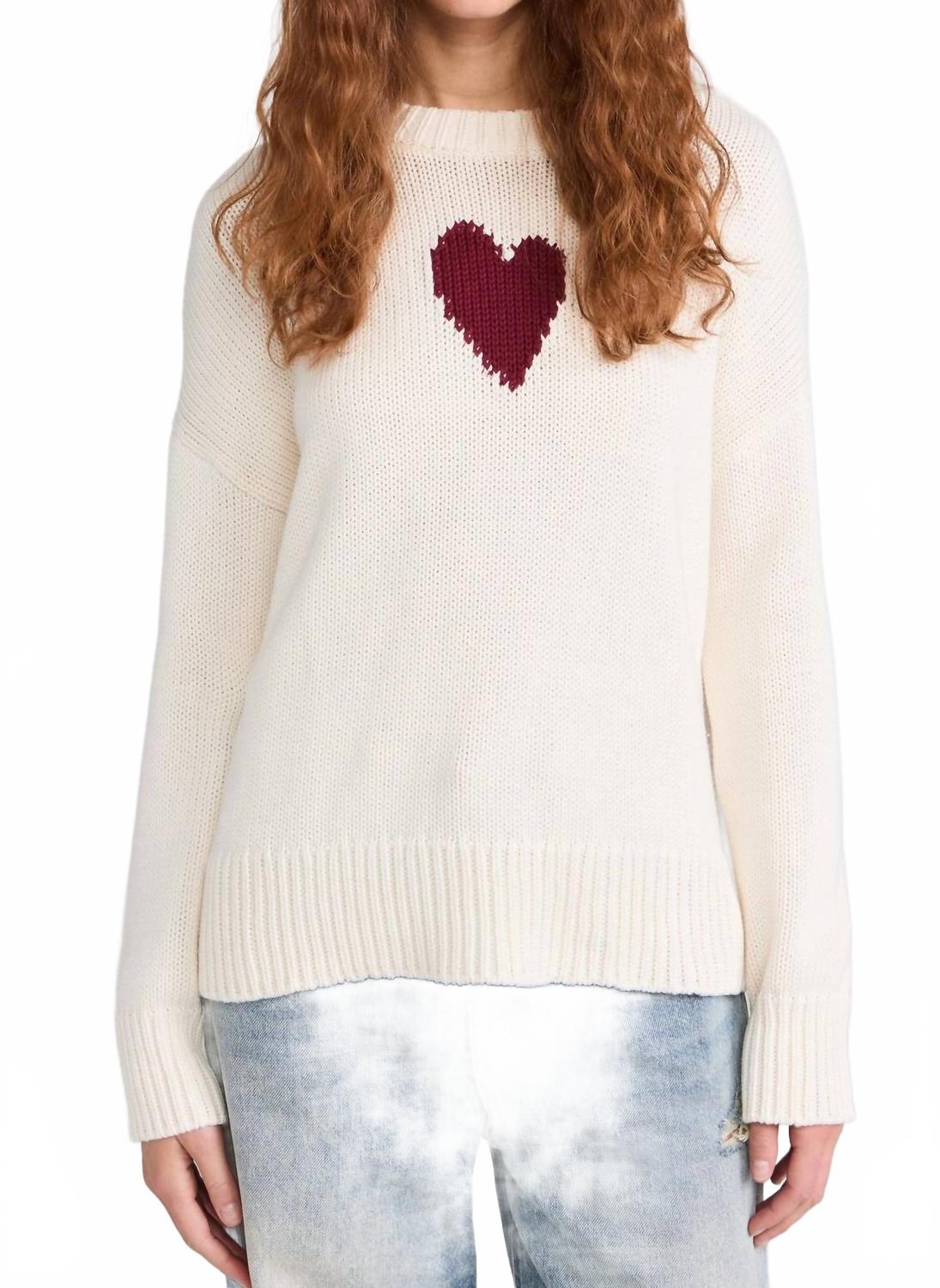 

Свитер Lovey Heart в натуральном белом KERRI ROSENTHAL