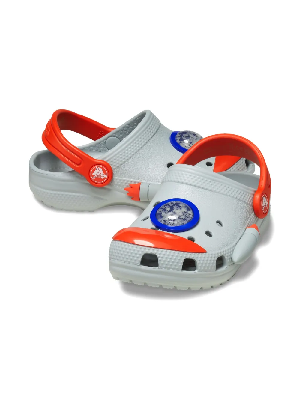 Клоги Rocketship Crocs Kids, серый — фото 2