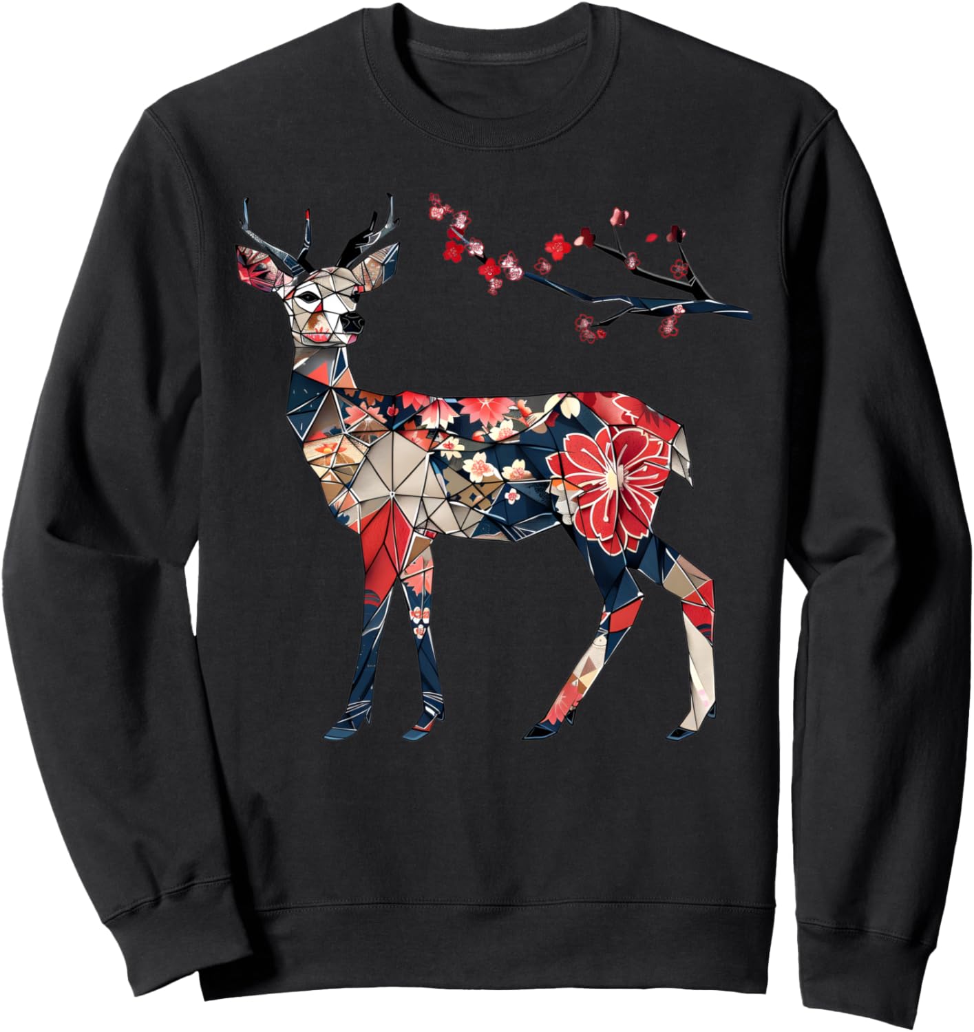 

Футболка с изображением японского оленя Нара в стиле оригами Nara Deer Gift Japan Gift Sika Deer T, черный