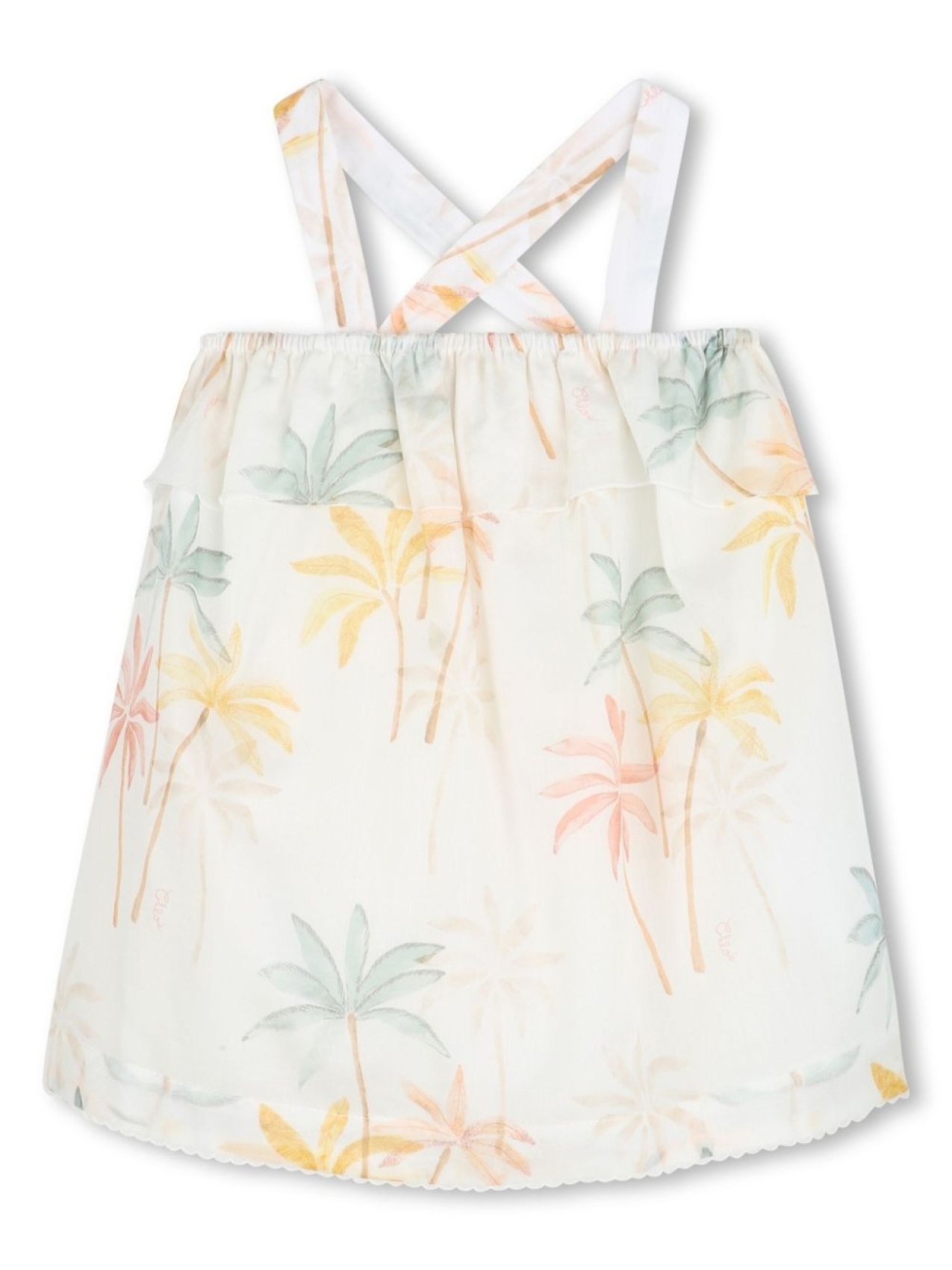 

Chloé Kids платье с принтом, белый