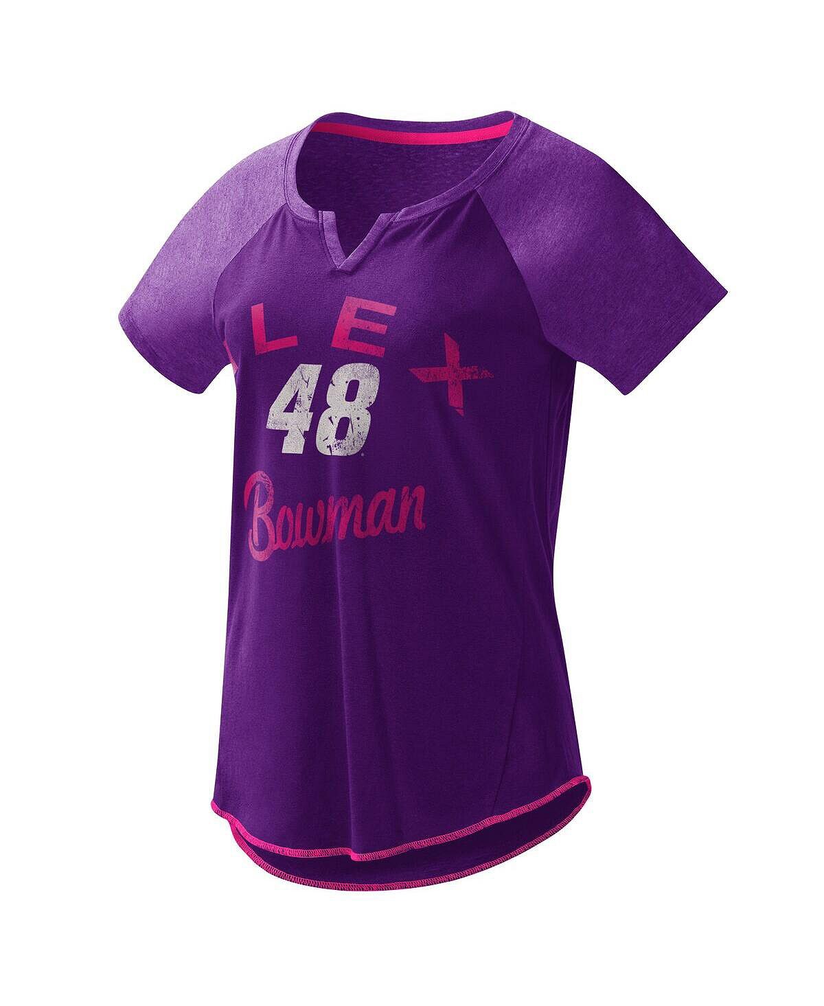 

Женская фиолетовая футболка с v-образным вырезом Alex Bowman Grand Slam Tri-Blend Notch G-III 4Her by Carl Banks, Фиолетовый, Женская фиолетовая футболка с v-образным вырезом Alex Bowman Grand Slam Tri-Blend Notch G-III 4Her by Carl Banks