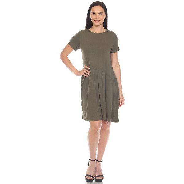

Женское платье с асимметричной талией и коротким рукавом Wm Fashion, Olive