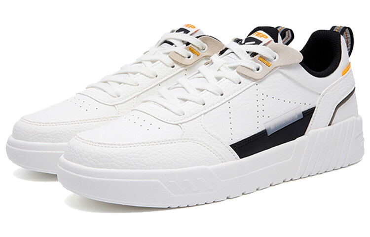 Кроссовки XTEP Skateboard Shoes Men Low-Top Canvas White Black — фото 3