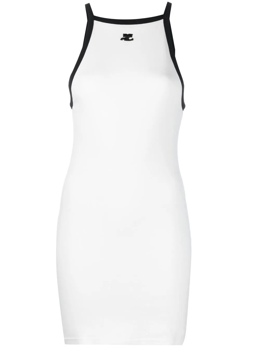 

Платье мини без рукавов Courrèges, белый