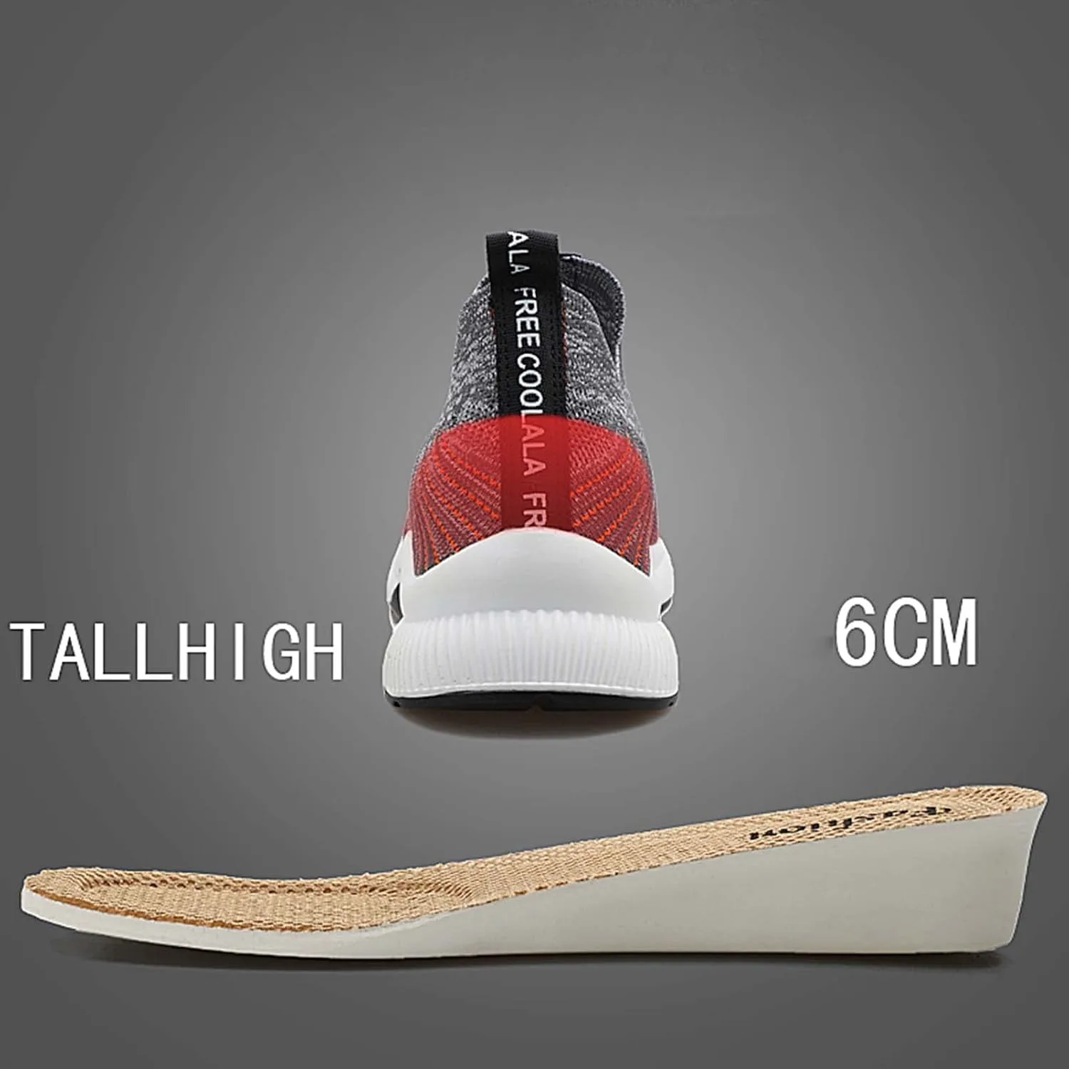 

Мужские невидимые туфли-подростки CERYTHRINA с эффектом увеличения роста на 2,36 дюйма, замшевые кожаные слипоны для повседневной носки