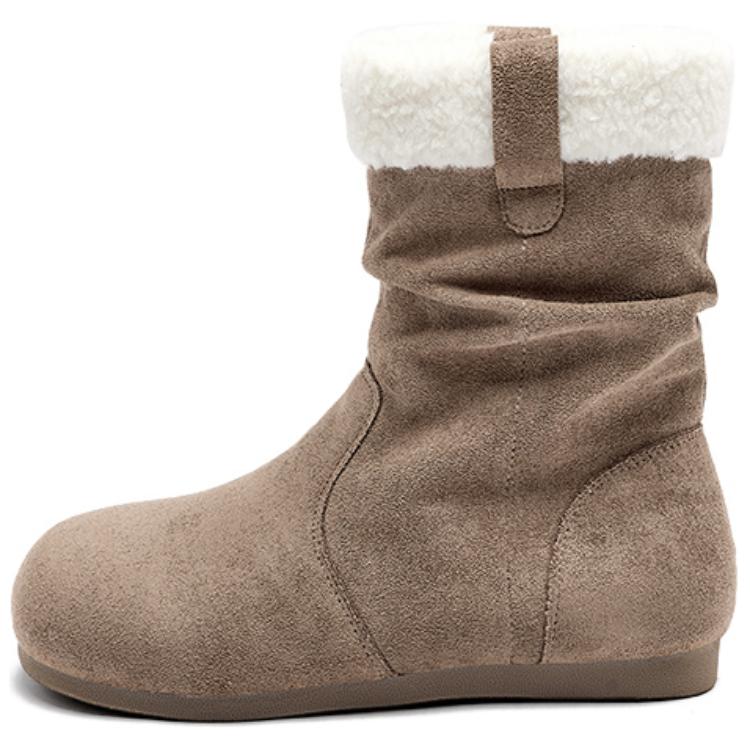Женские зимние сапоги AGSDON короткие, кофейный
