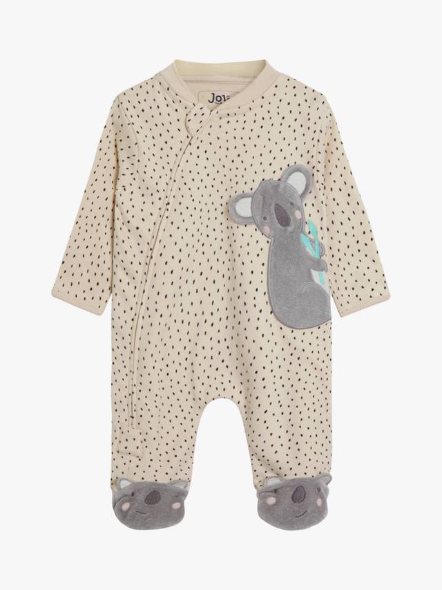 

Детский хлопковый комбинезон с молнией Koala JoJo Maman Bébé, White