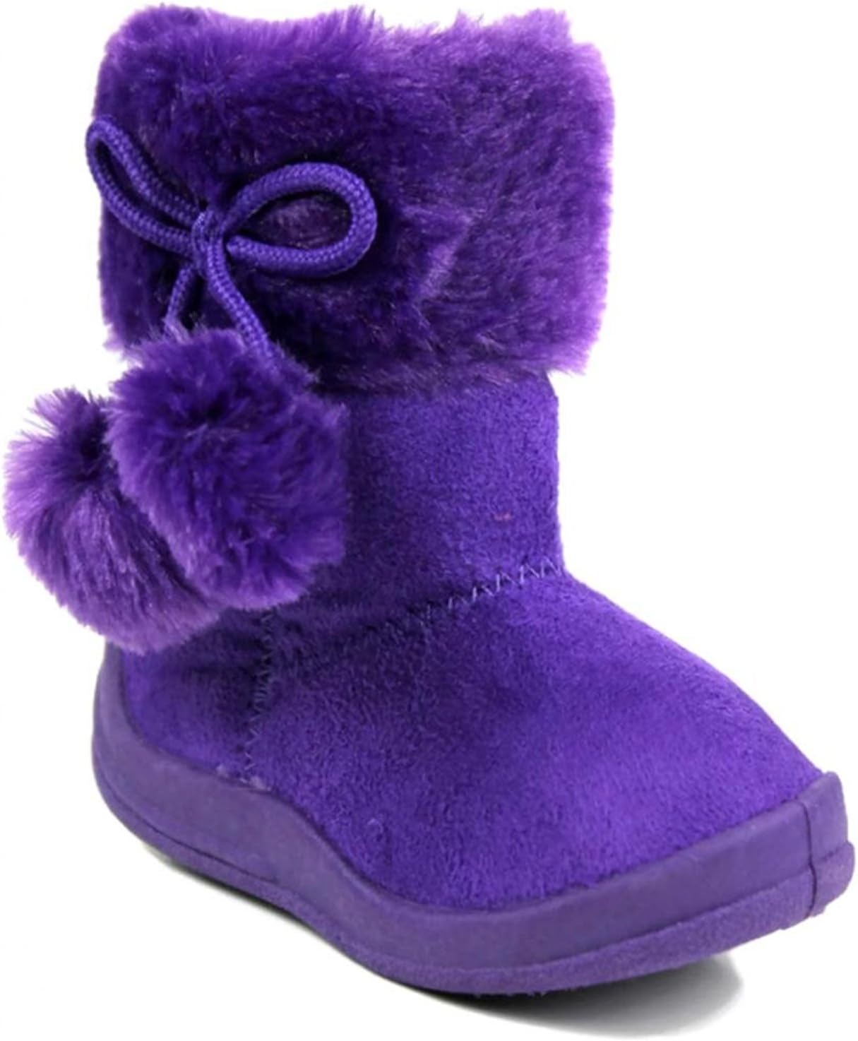 

Детские ботинки с помпоном на плоской подошве Kali Footwear, Purple