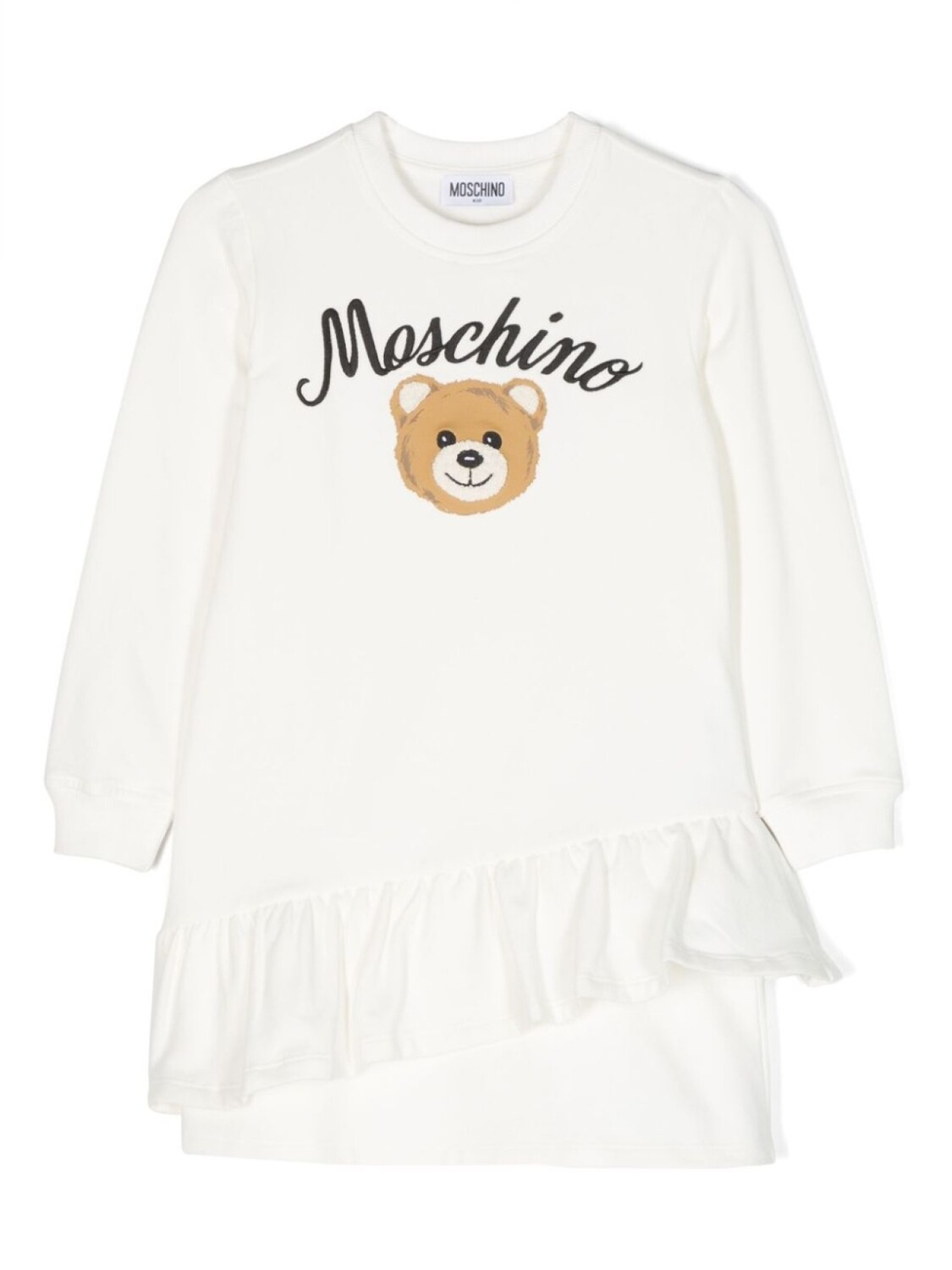 

Moschino Kids платье Teddy Bear с оборками, белый