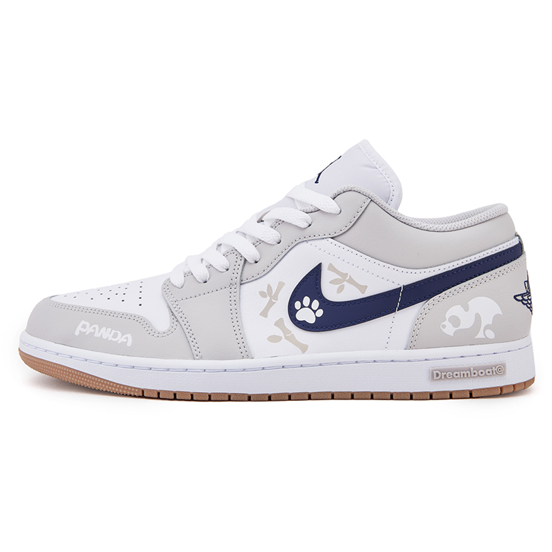 

Jordan Кроссовки Air 1 Mocha Panda износостойкие низкие винтажные баскетбольные мужские серые