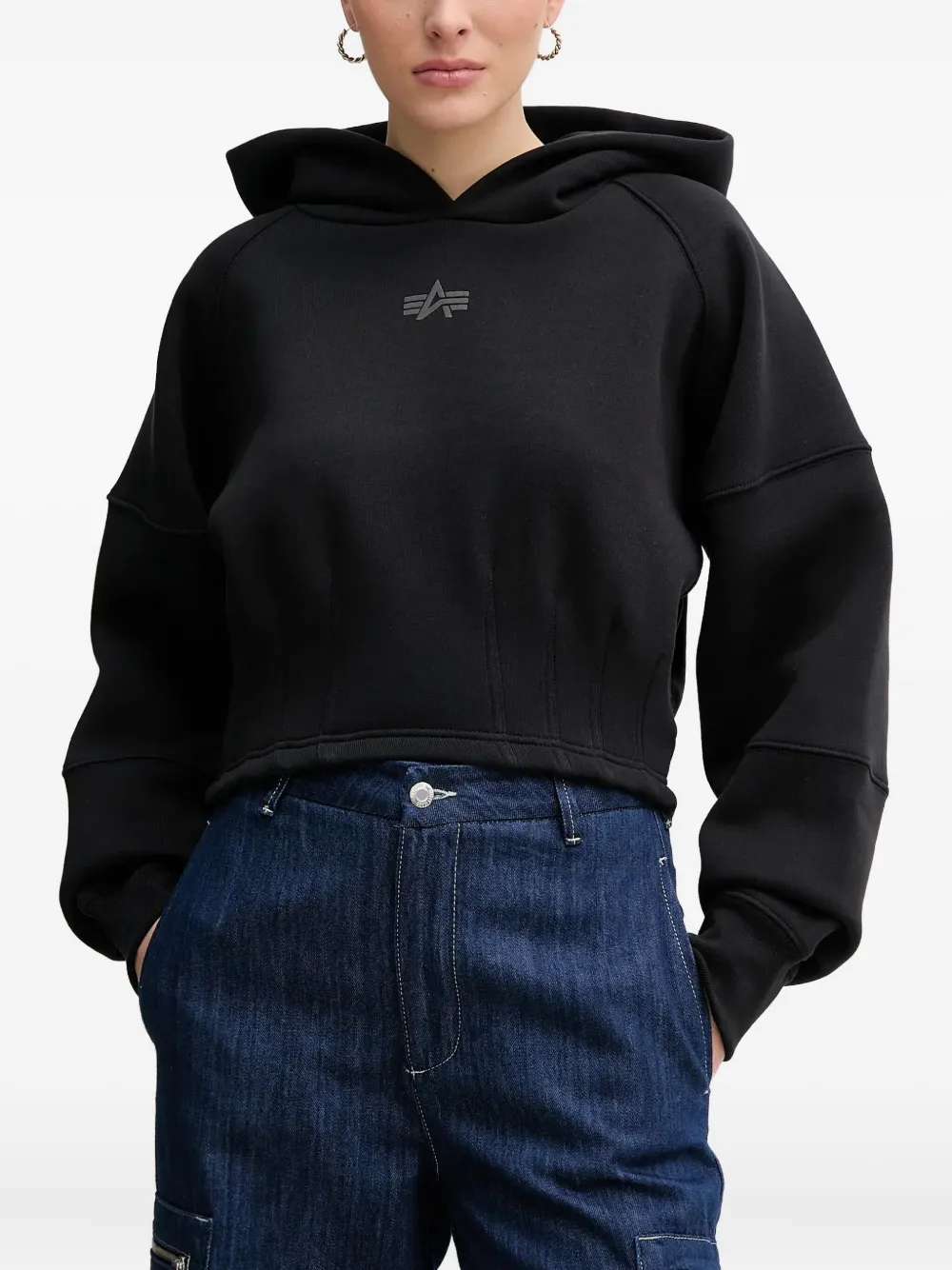 

Худи с логотипом Alpha Industries, черный