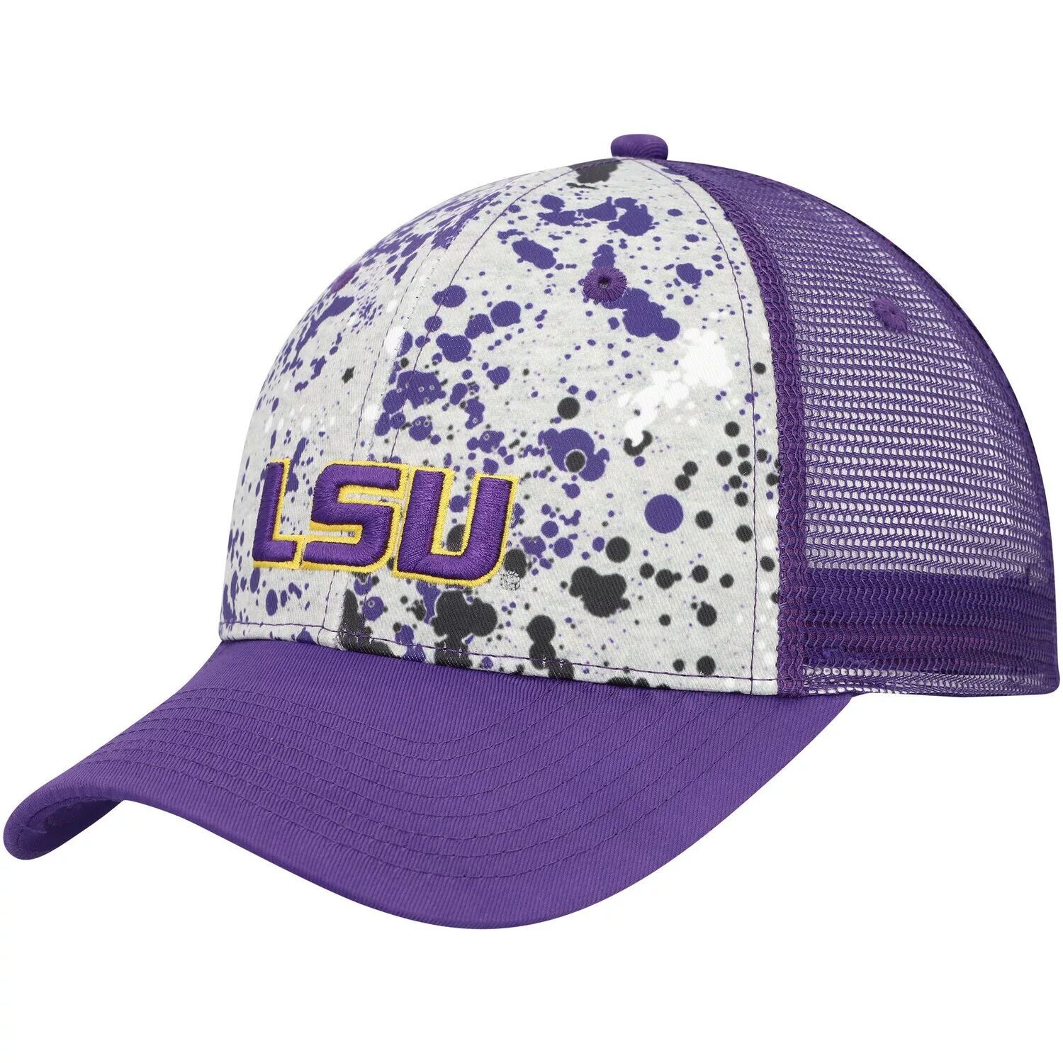 

Мужская кепка Colosseum серого/фиолетового цвета LSU Tigers Love Fern Trucker Snapback
