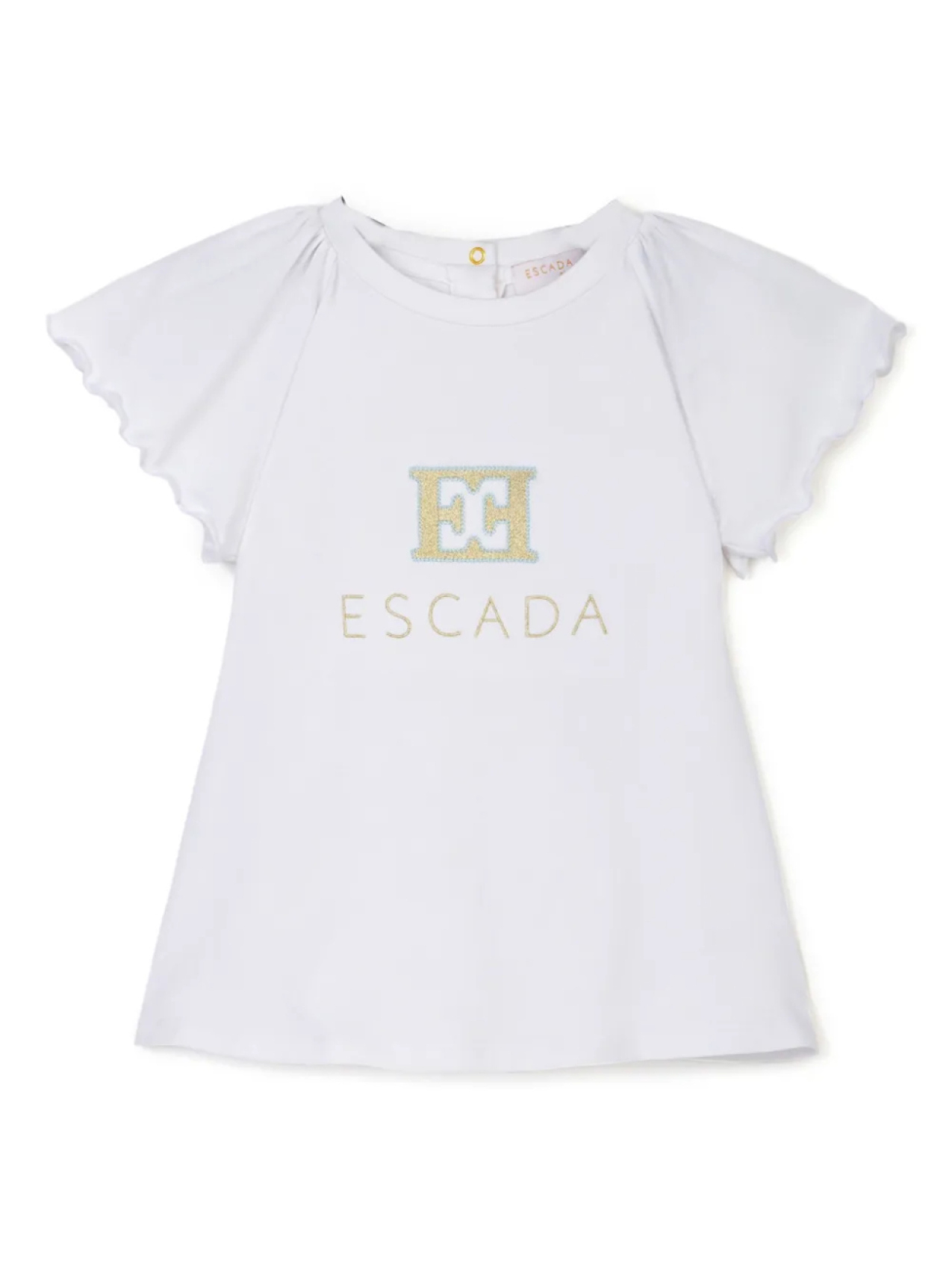 

Платье Escada Kids с вышитым логотипом, белый