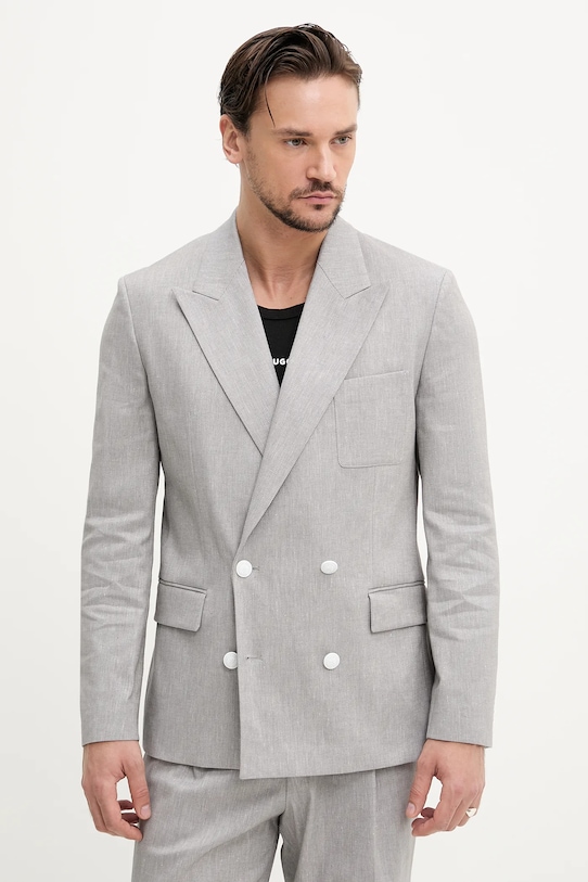 

Жакет с добавлением льна Hugo, серый