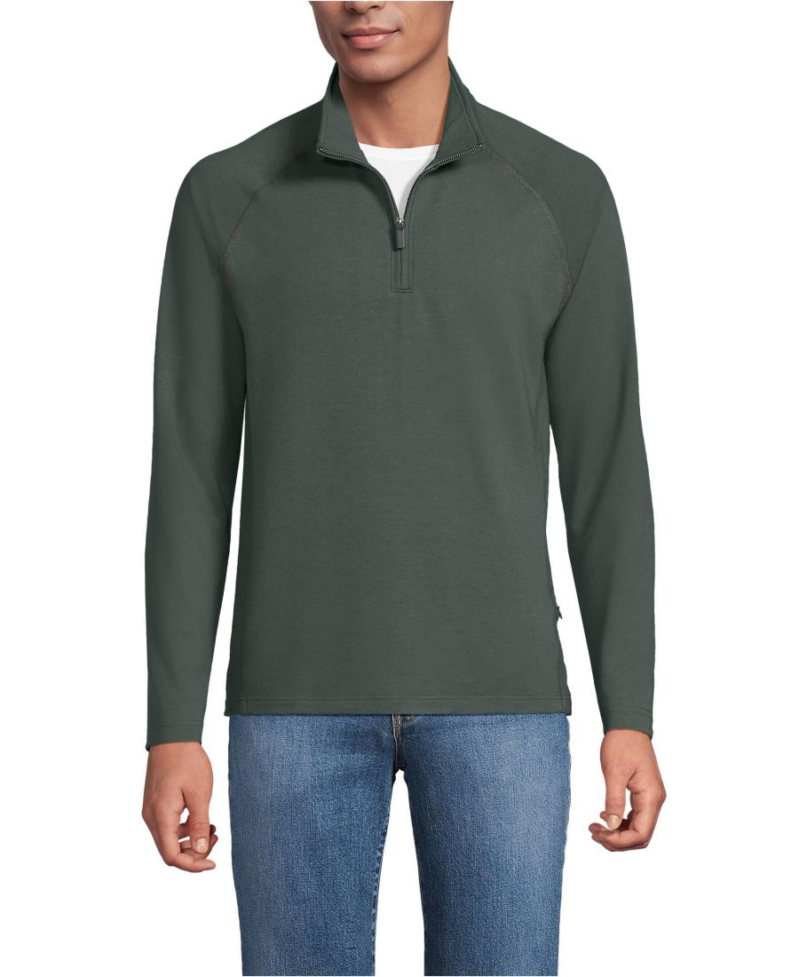 

Мужские свитера с длинными рукавами и застежкой-молнией до середины груди Lands' End, Evening forest