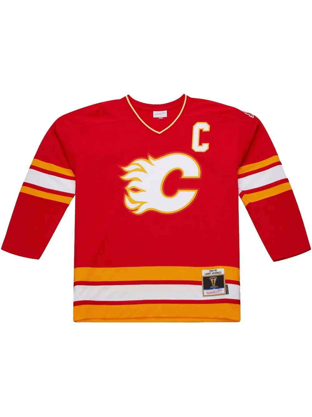 

Топ NHL Dark Flames 1988 Lanny McDonald Mitchell & Ness, красный