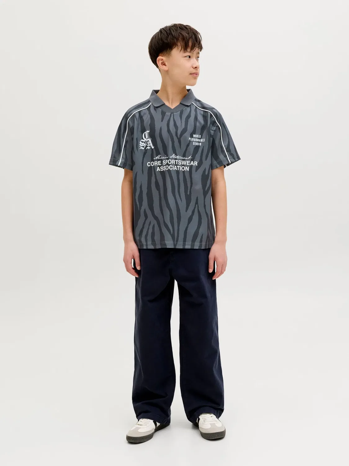 Футболка с сетчатой структурой JACK & JONES Junior, черный — фото 4