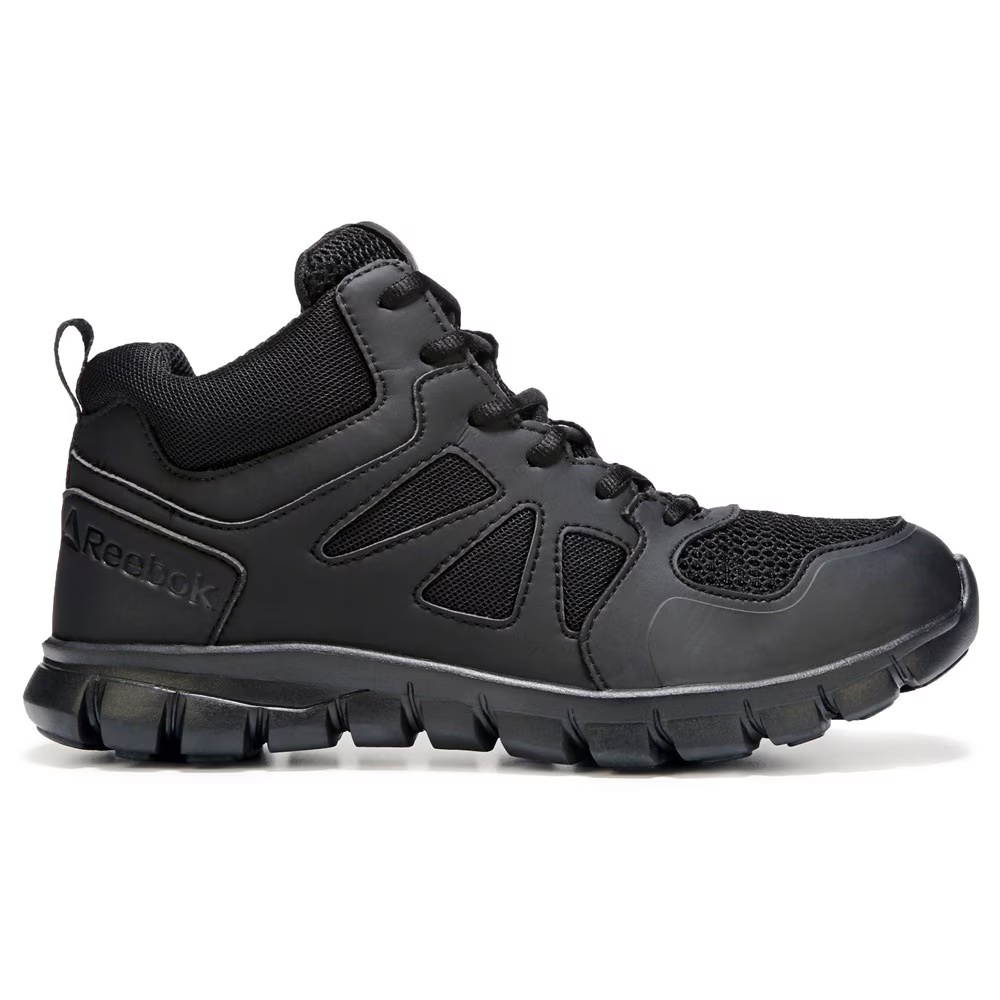 Ботинки тактические средней высоты Sublite cushion Reebok Duty, black leather — фото 2