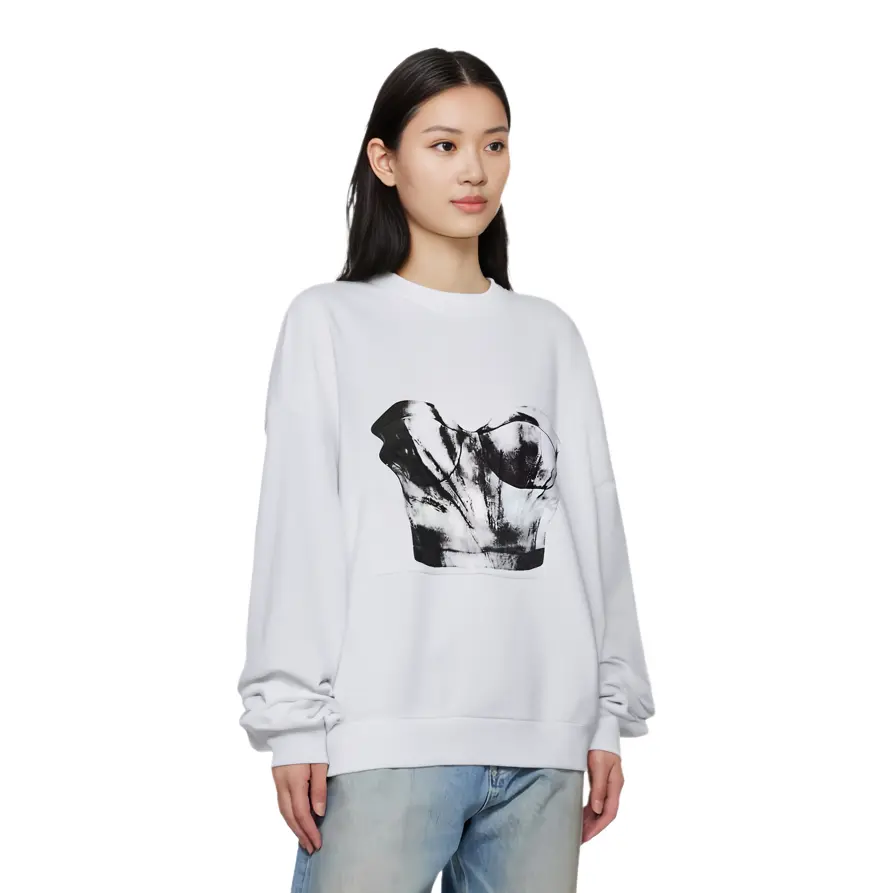 Alexander McQueen Толстовка fw22 женская white — фото 4
