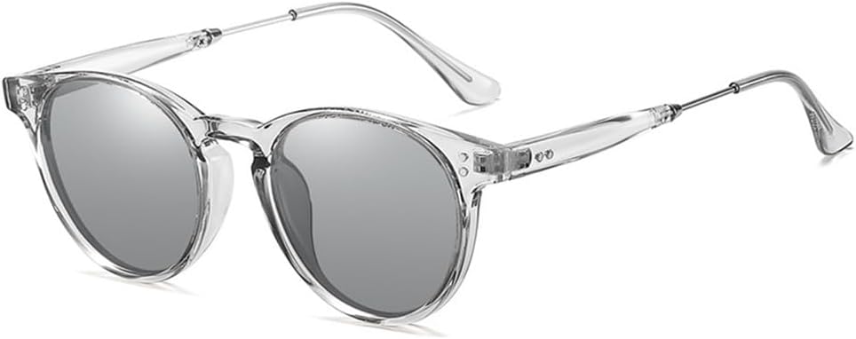 

Модные поляризованные солнцезащитные очки для женщин и мужчин, очки для вождения, оправа TR90, винтажные круглые солнцезащитные очки с защитой от УФ-излучения UV400 и синего света KTUCN, 12