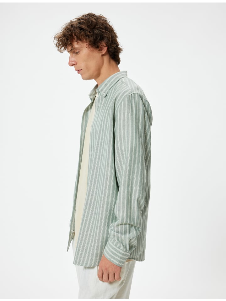 

Футболка KOTON Shirt, цвет Grün Gestreift