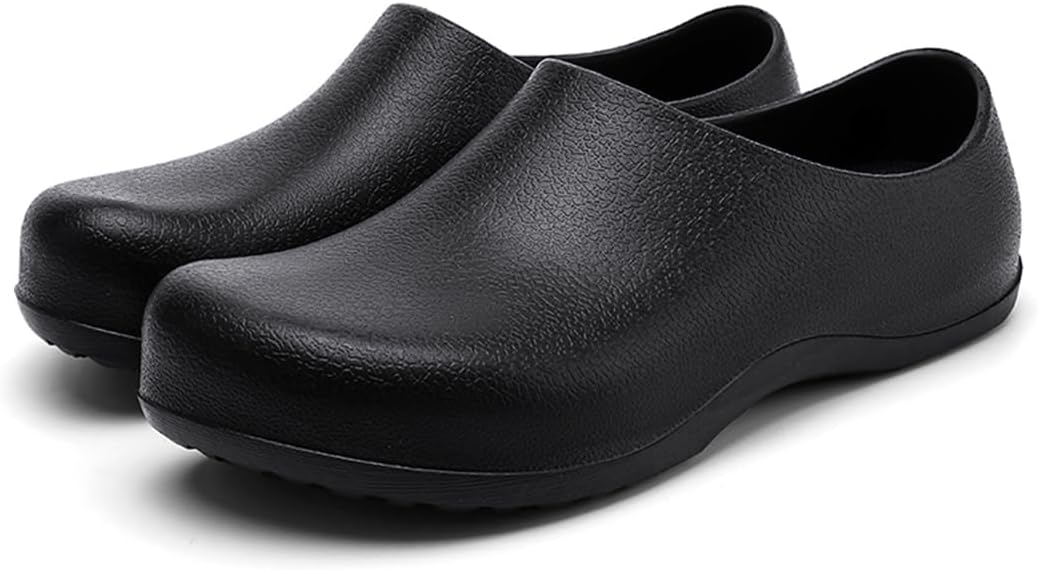 

Кухонные туфли Rojeam для мужчин и женщин, водонепроницаемые сабо для работы на кухне, в саду, больнице, ресторане и сфере общественного питания, черный