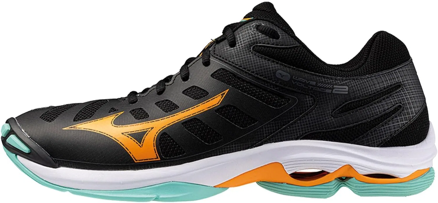 Мужские домашние кроссовки Mizuno Wave Voltage 2, Black, Orange, Light Green