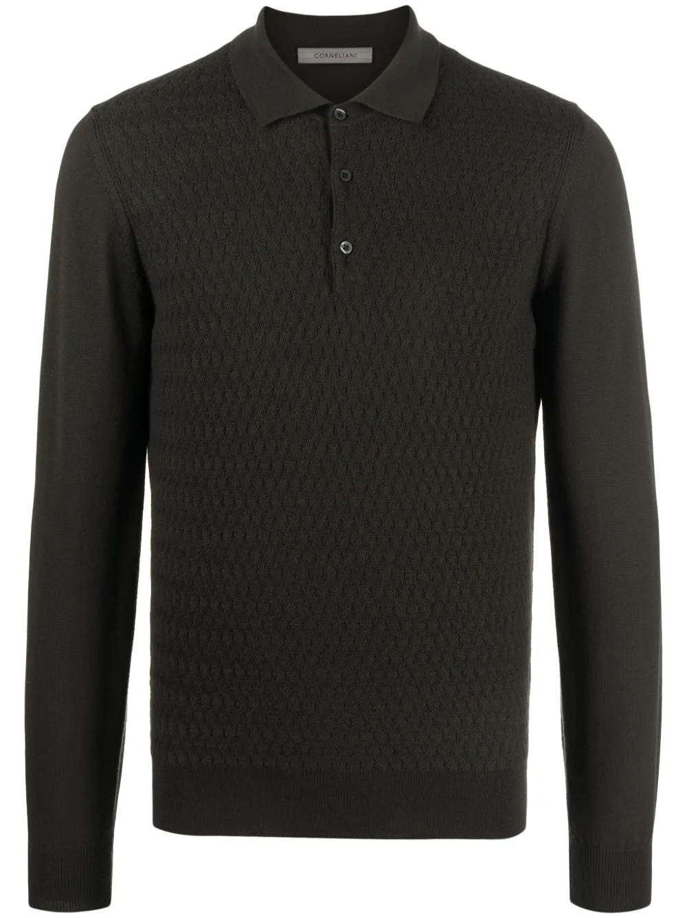 

Рубашка поло из вирджинской шерсти Corneliani, зеленый