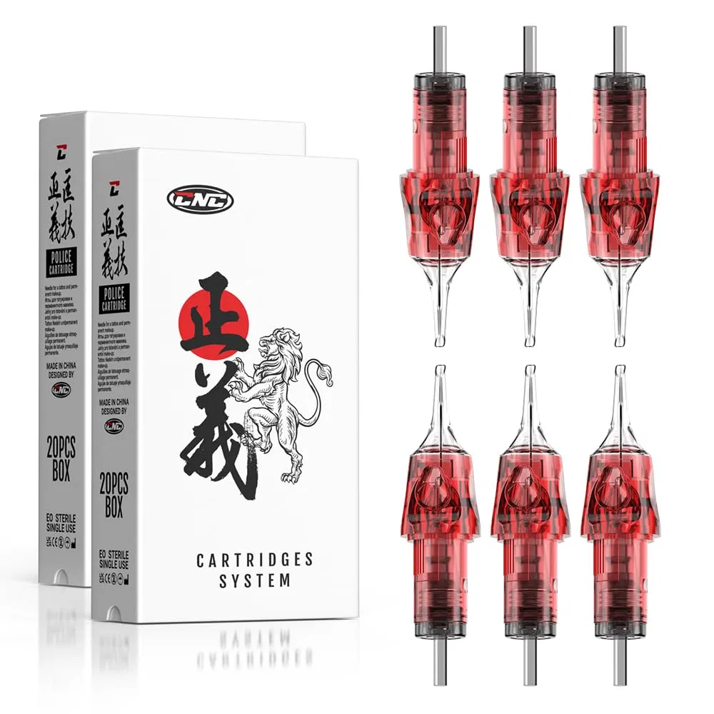 Набор из 40 одноразовых картриджей для тату #10 Bugpin Round Liner от CNC Tattoo Cnc