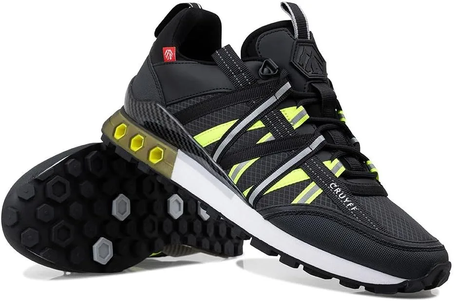 Мужские кроссовки Cruyff Fearia Hex-Tech // Montserrat CC241084-952 Черный/Флуоресцентный — фото 2