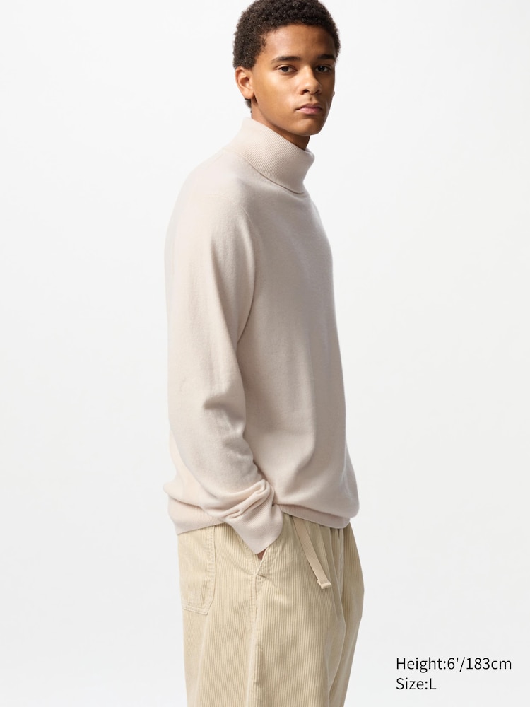 

Водолазка из 100% кашемира Uniqlo, цвет 30 бежевый