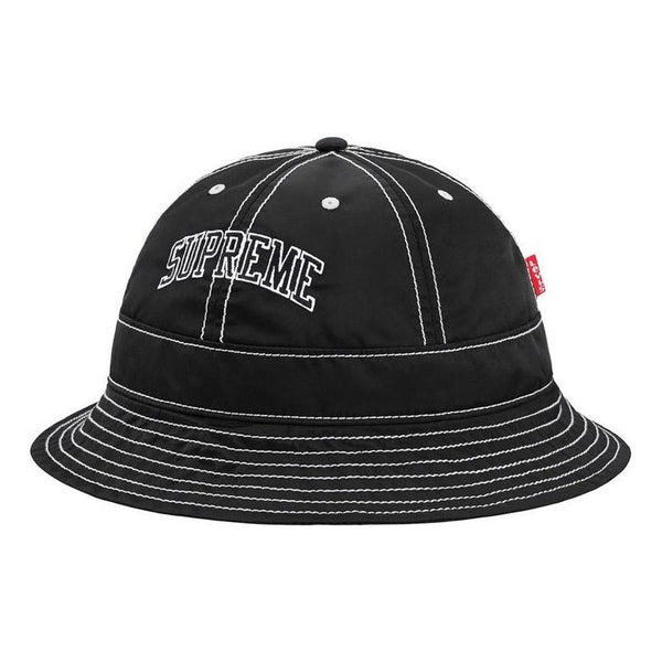 

Бейсболка x levi's nylon bell hat 'black white' Supreme, черный