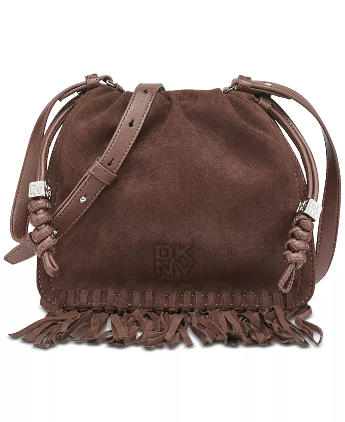 

Сумка-тоут Halle Small Drawstring Crossbody DKNY, коричневый