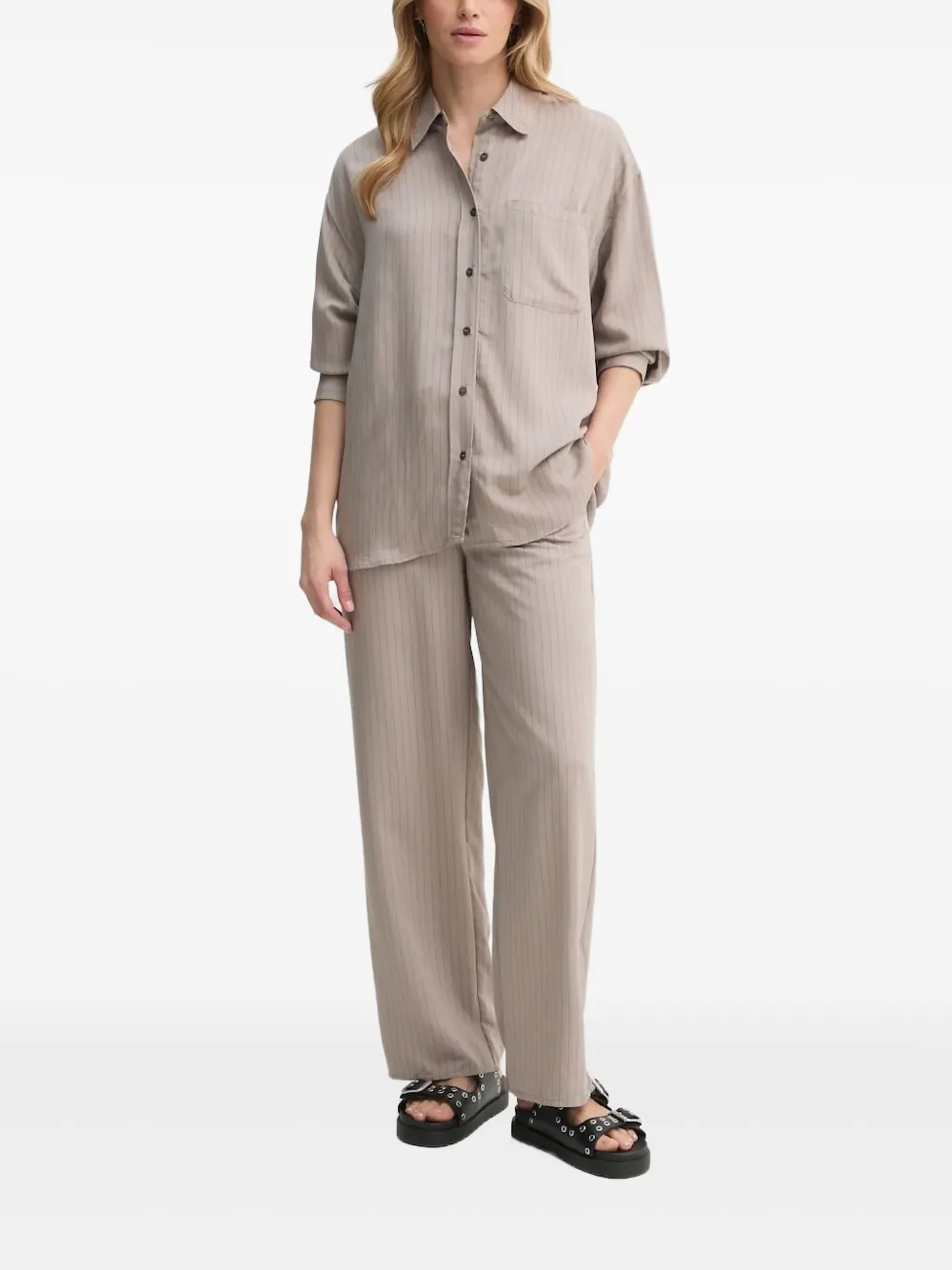 

Рубашка в тонкую полоску American Vintage, нейтральный