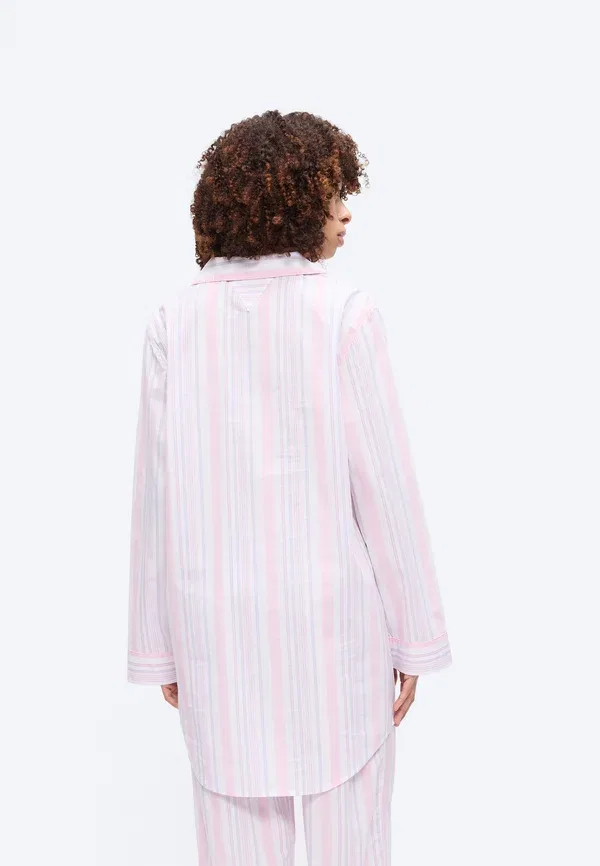 Ночная сорочка Tommy Hilfiger Heritage logo poplin shirt nightdress nightie, классический розовый — фото 4