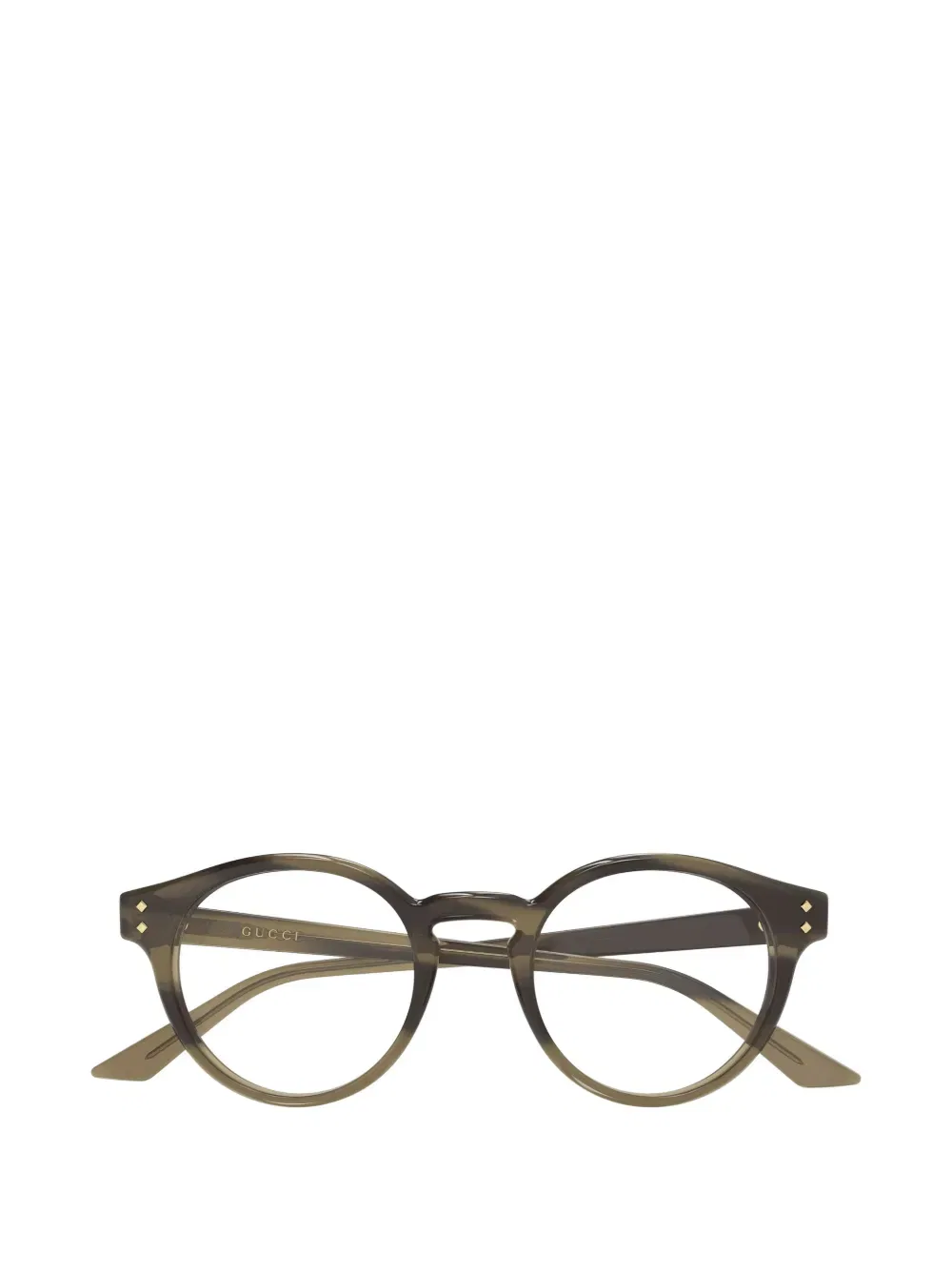 Очки в круглой оправе Gucci Eyewear, коричневый