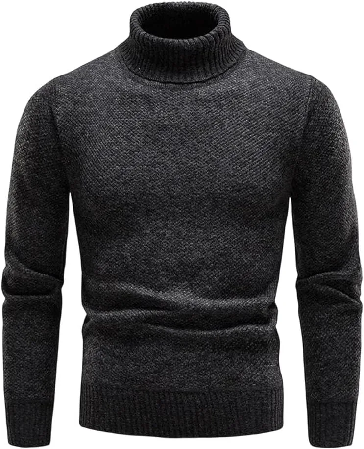 

Мужской зимний свитер с высоким воротником