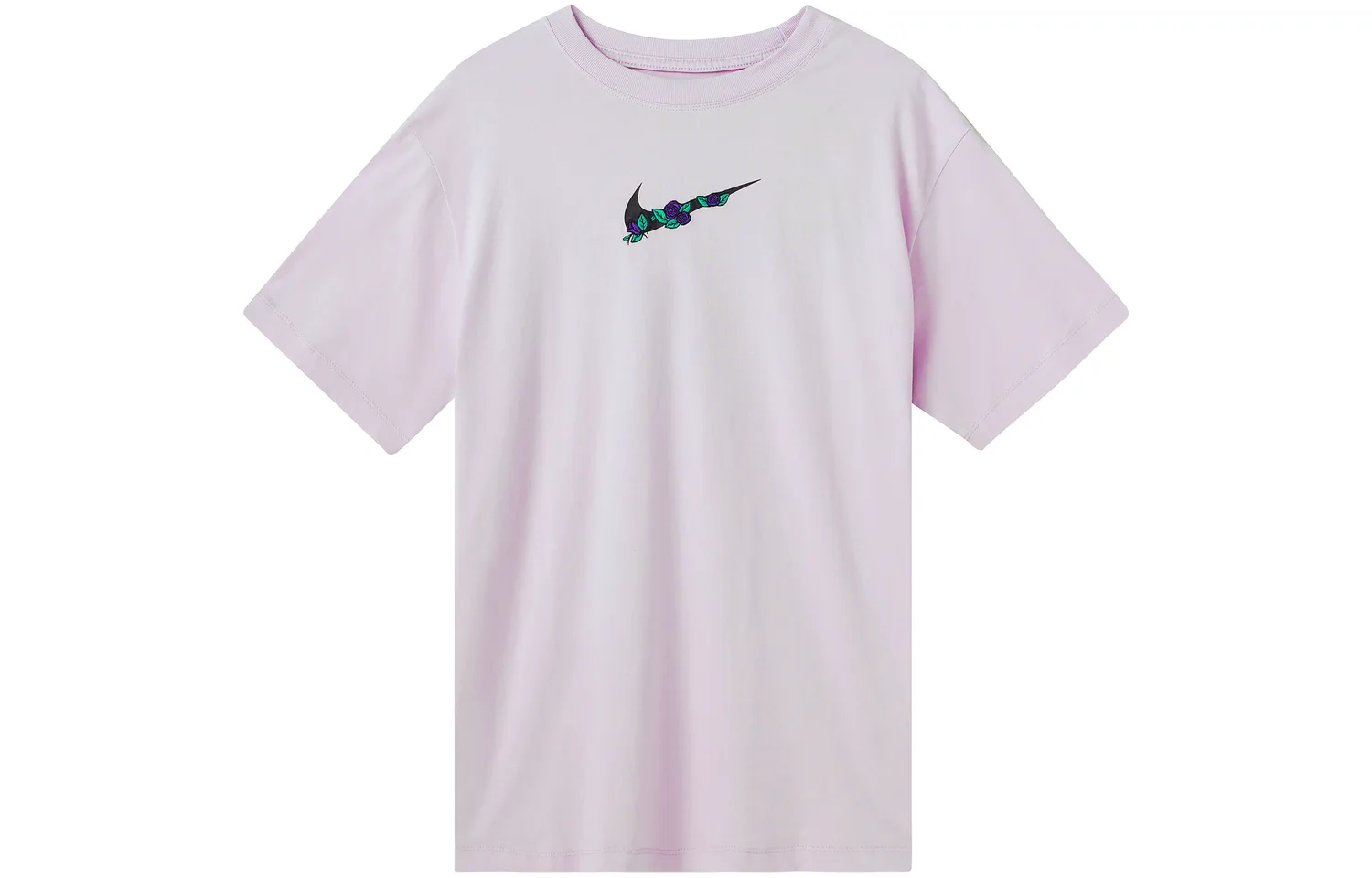 Nike Футболка с рукавом дроп-шоулдер для женщин в розово-фиолетовом цвете