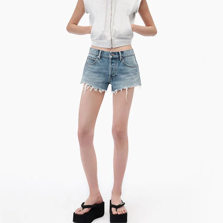Джинсовые шорты Alexander Wang Vintage Light Indigo — фото 3