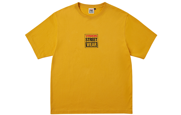 

Футболка с рукавом дроп-широкий короткий рукав унисекс Medium Yellow Vision Street Wear
