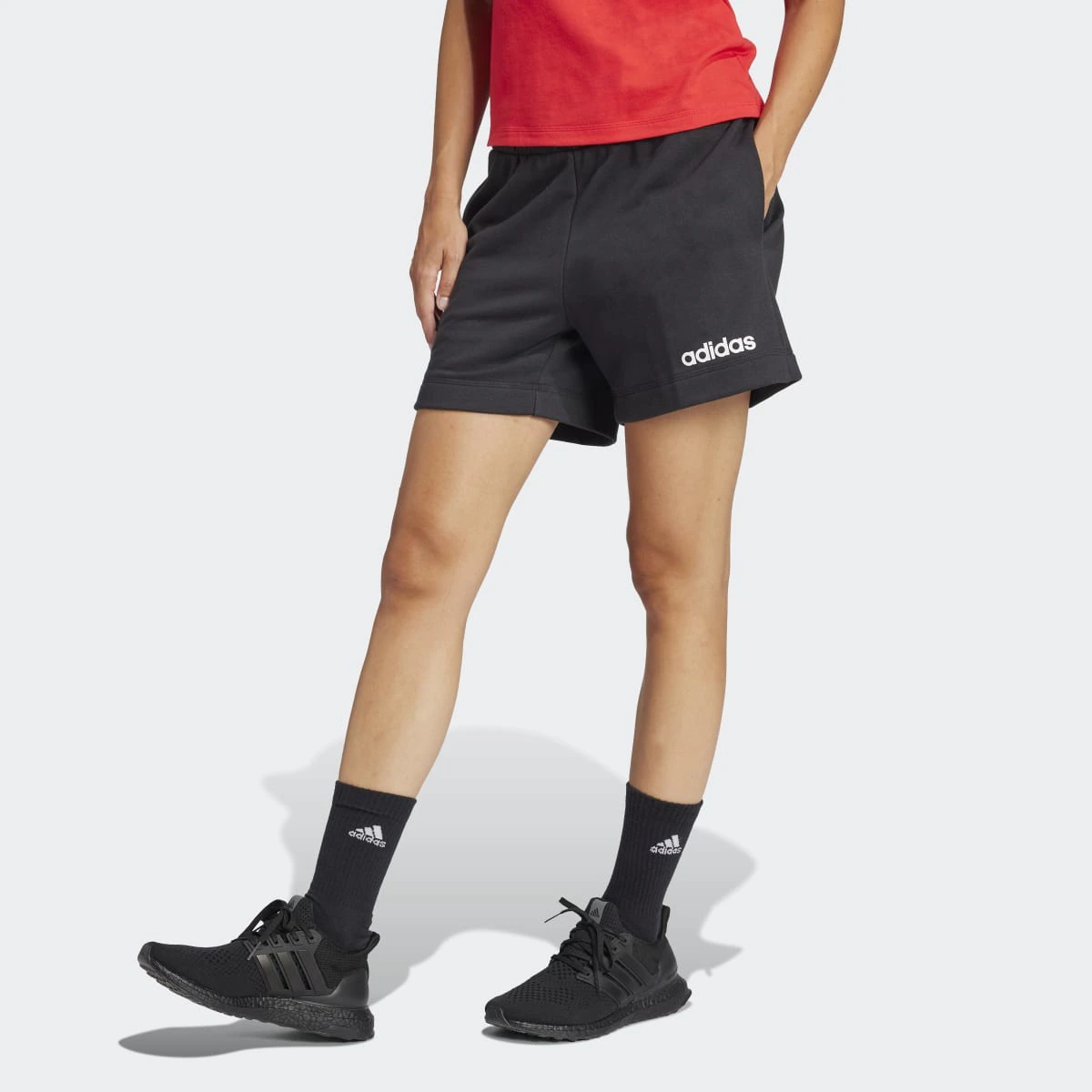 

Шорты женские Adidas Essentials Linear French Terry, черный