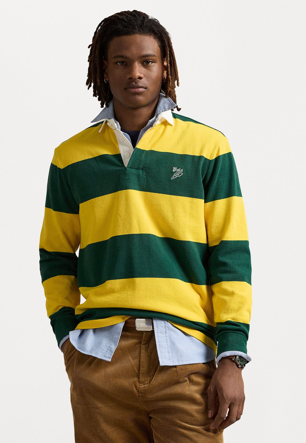 

Лонгслив CLASSIC FIT EMBROIDERED RUGBY SHIRT Polo Ralph Lauren, зеленый