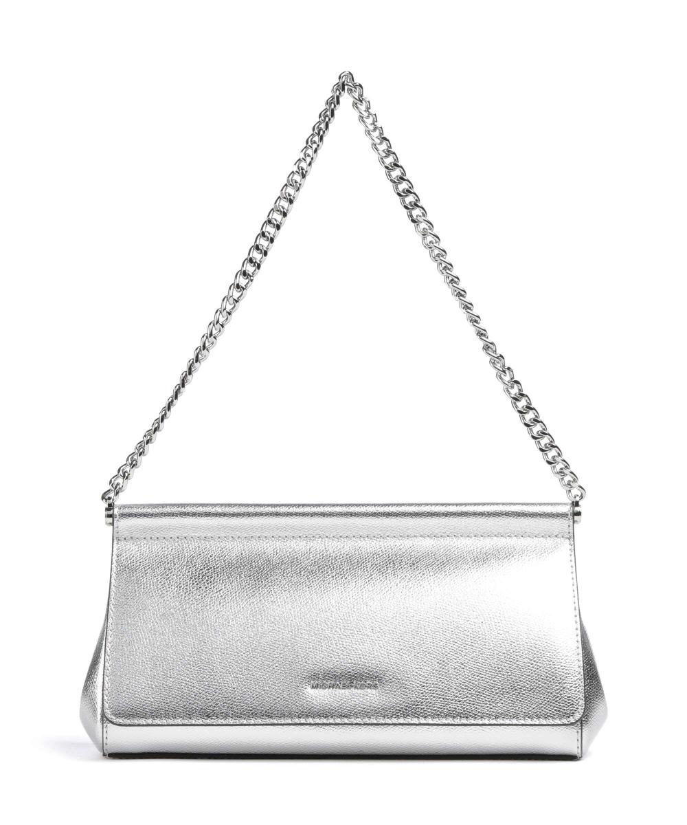 

Сумка через плечо Carmine из зернистой кожи Michael Kors, серебряный
