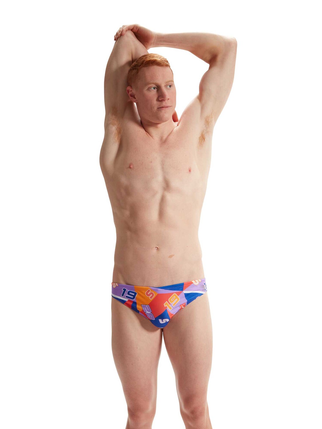 

Плавки Speedo MENS 5CM ALLOVER DIGITAL BRIEF, разноцветный